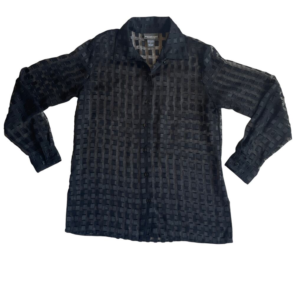 Notations Clothing Co. sheer black shirt size S